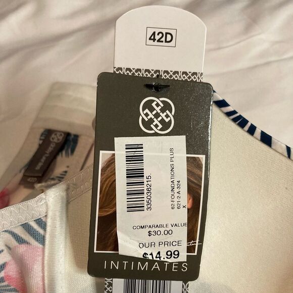 Daisy Fuentes floral T-shirt bra 42D NWT - Picture 3 of 5